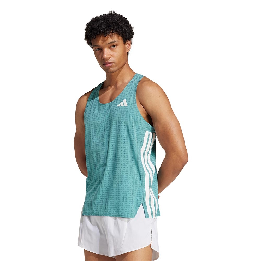 Adidas Adizero Running Singlet Herre Blå/Hvit