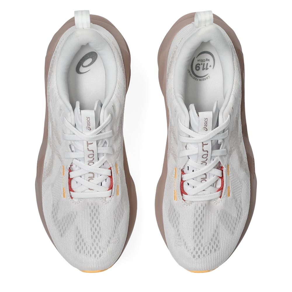 Asics Novablast 5 Joggesko Dame Hvit/Brun/Oransje