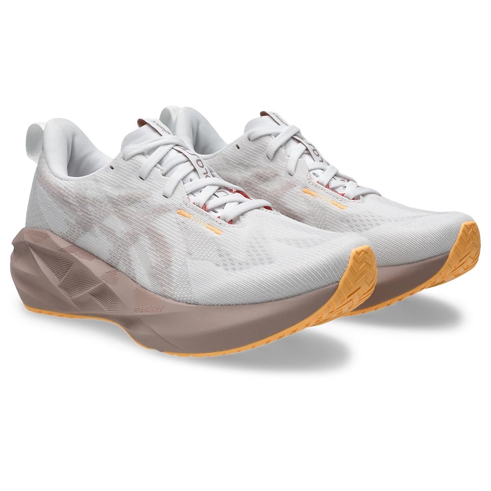 Asics Novablast 5 Joggesko Dame Hvit/Brun/Oransje