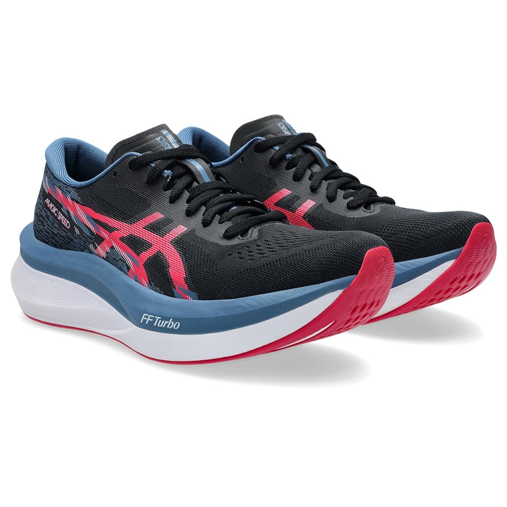 Asics Magic Speed 4 Joggesko Dame Sort/Blå/Rosa