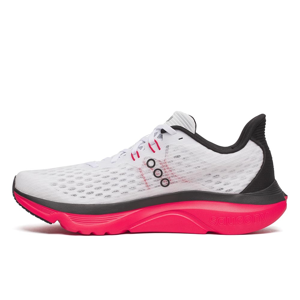 Saucony Kinvara 16 Joggesko Herre Hvit/Sort/Rød