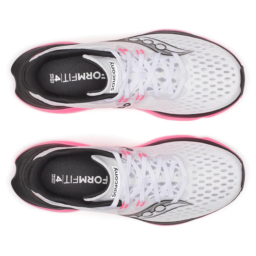 Saucony Kinvara 16 Joggesko Dame Hvit/Sort/Rosa