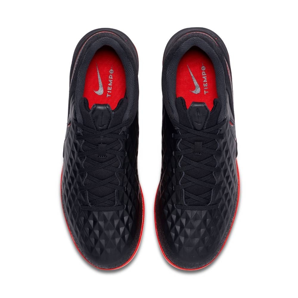 Nike TiempoX Legend React 8 Pro IC Futsal Innendørs Fotballsko Black x Chile Red Pack