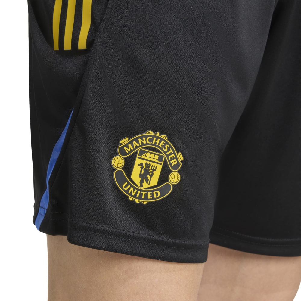 Adidas Manchester United Tiro Treningsshorts 25/26 Sort/Gul