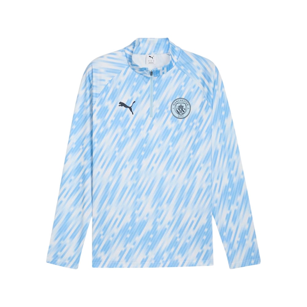 Puma Manchester City Pre Match 1/4 Zip Genser 25/26 Blå