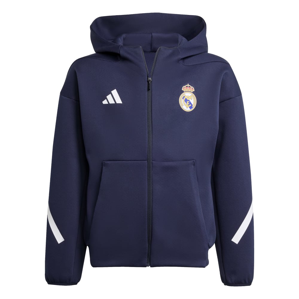 Adidas Real Madrid Anthem Jakke Barn 25/26 Marine