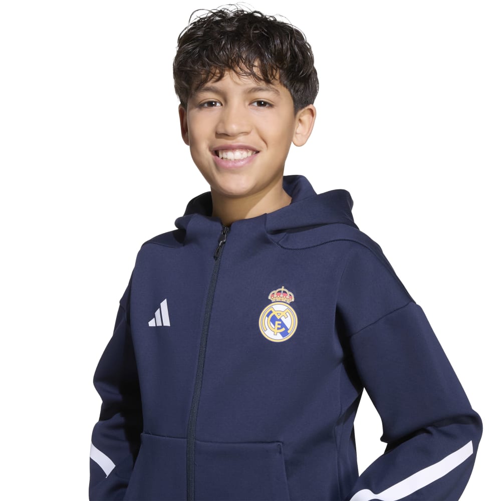 Adidas Real Madrid Anthem Jakke Barn 25/26 Marine