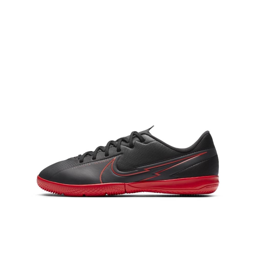 Nike MercurialX Vapor 13 Academy IC Futsal Innendørs Fotballsko Barn Black x Chile Red Pack