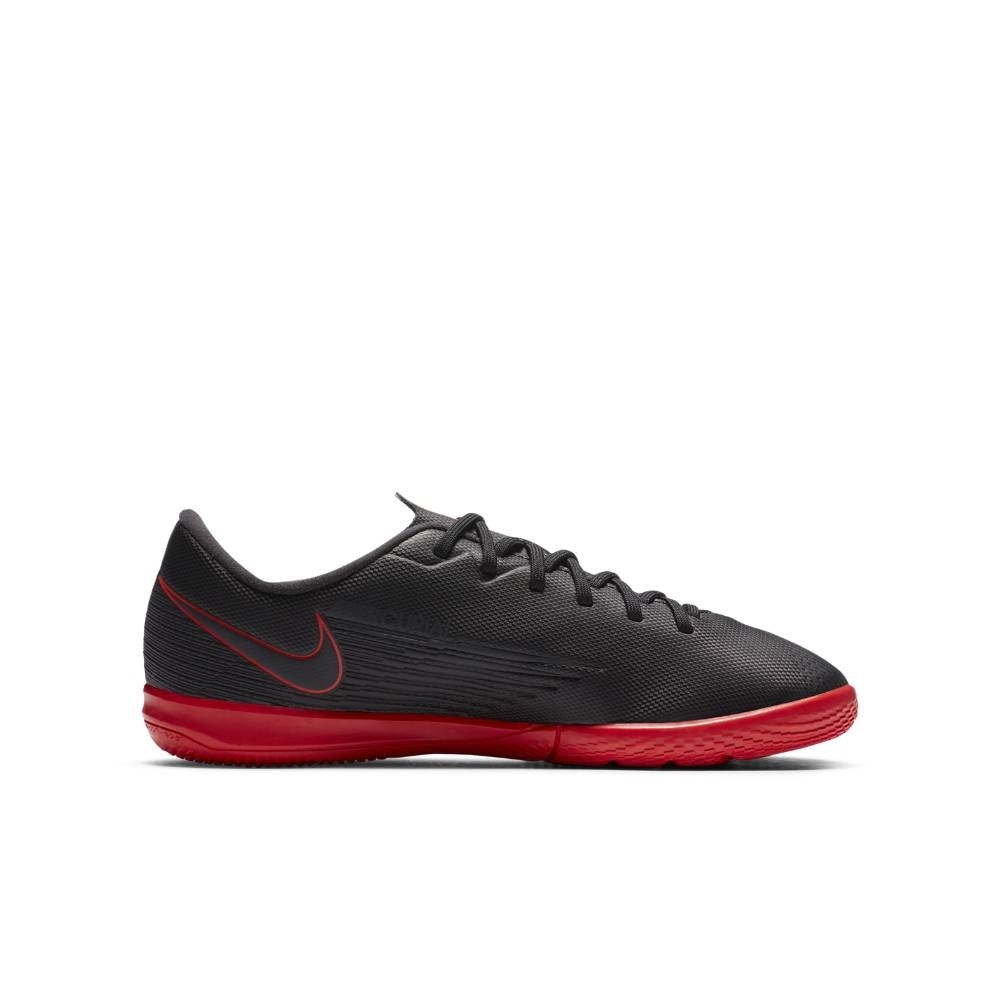 Nike MercurialX Vapor 13 Academy IC Futsal Innendørs Fotballsko Barn Black x Chile Red Pack