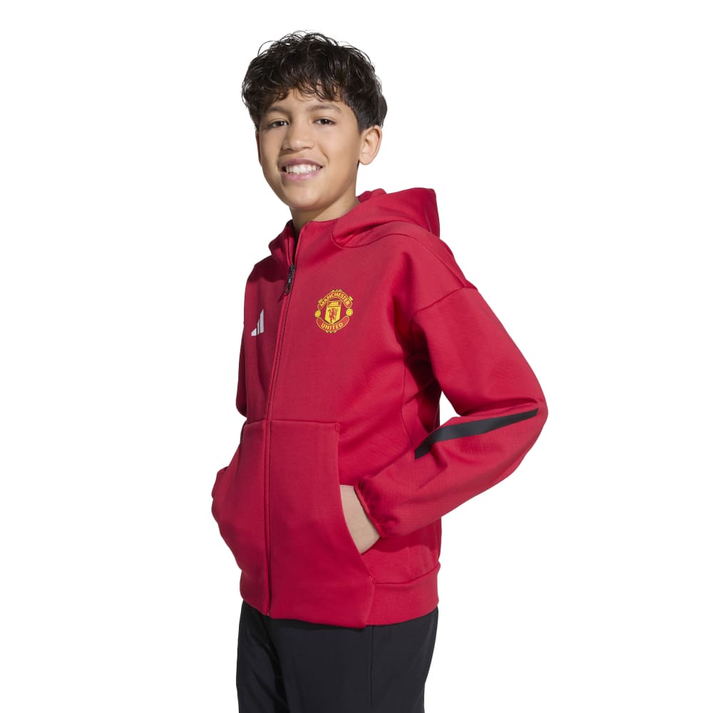 Adidas Manchester United Anthem Jakke 25/26 Barn Rød