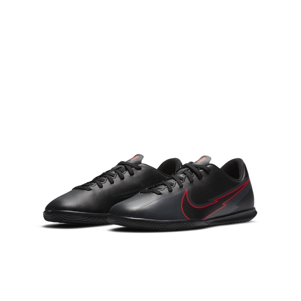 Nike MercurialX Vapor 13 Club IC Futsal Innendørs Fotballsko Barn Black x Chile Red Pack