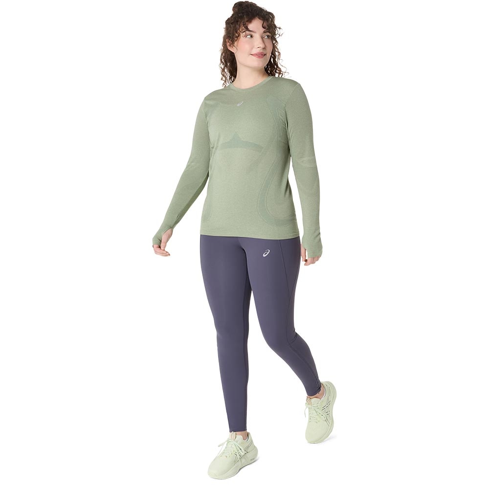 Asics Road Seamless Langermet Trøye Dame Grønn