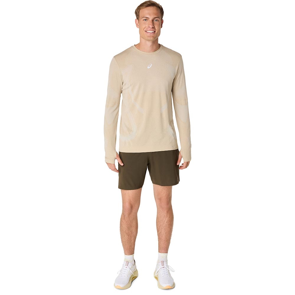 Asics Road Seamless Langermet Trøye Herre Beige