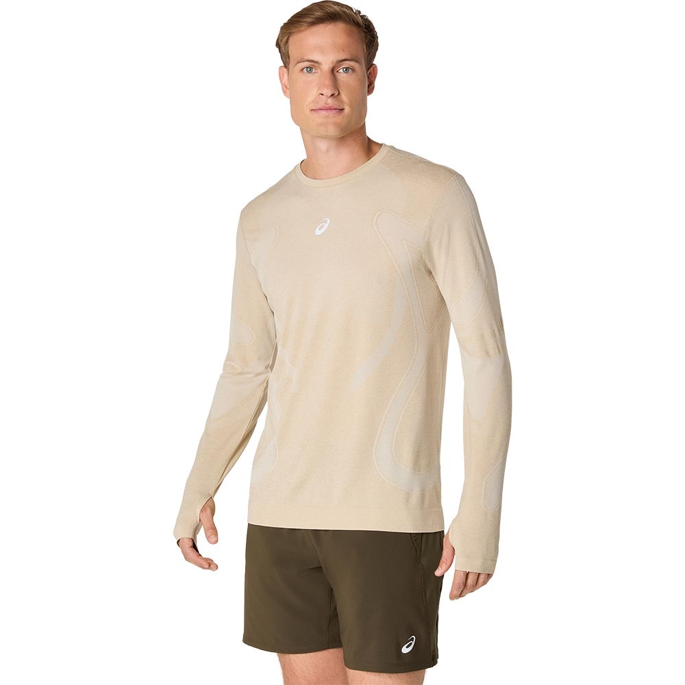 Asics Road Seamless Langermet Trøye Herre Beige