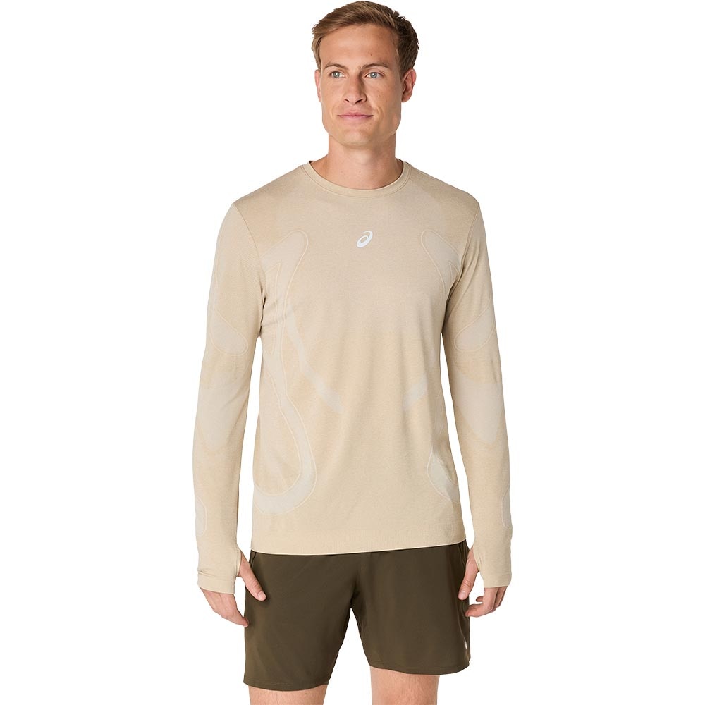 Asics Road Seamless Langermet Trøye Herre Beige