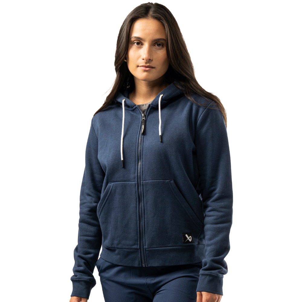 Bauer Team Hoodie Dame Fleece Zip Marine
