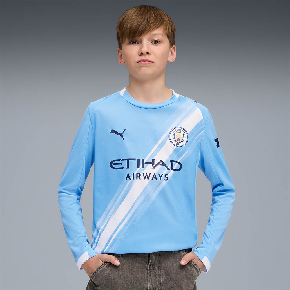 Puma Manchester City Langermet Fotballdrakt 25/26 Barn Hjemme