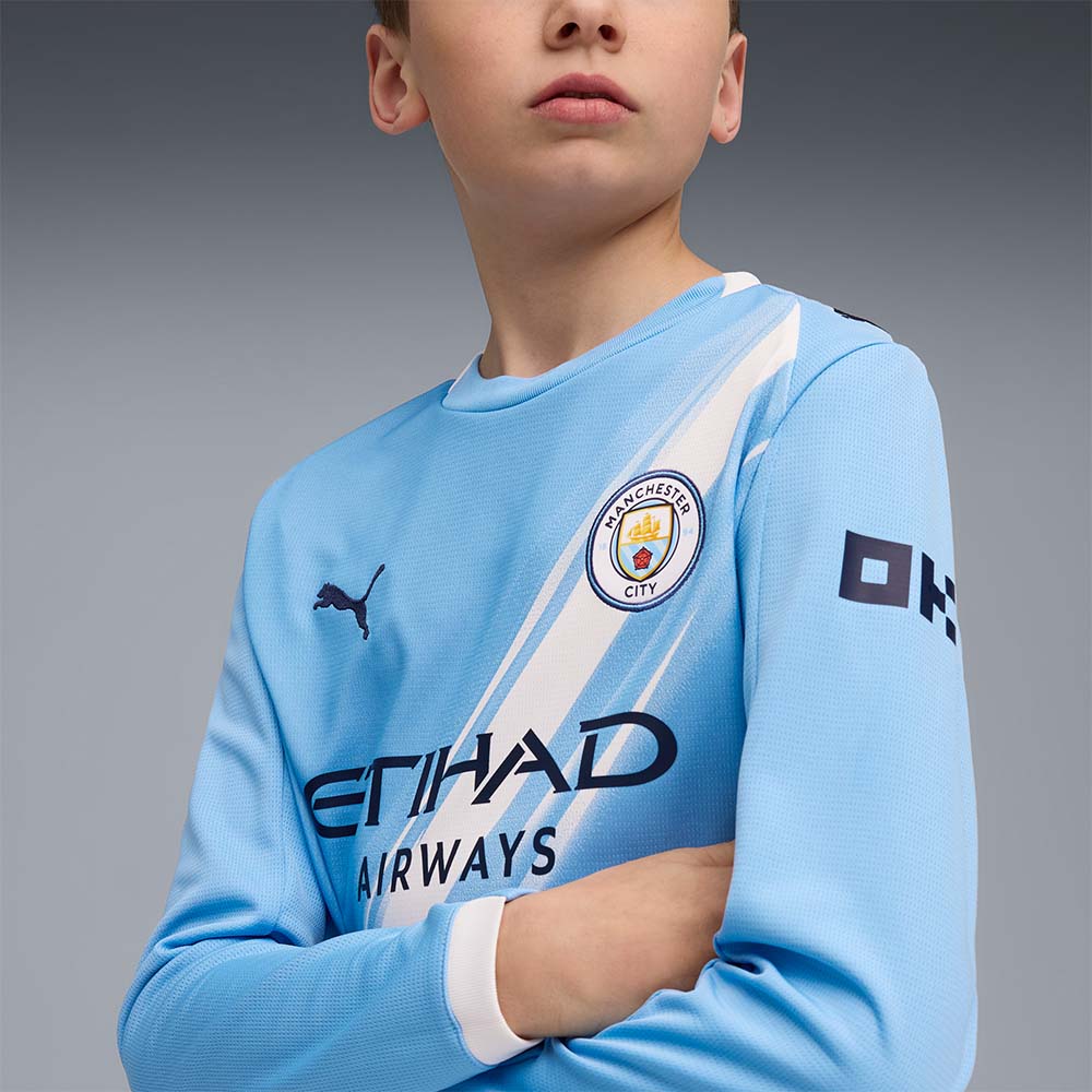 Puma Manchester City Langermet Fotballdrakt 25/26 Barn Hjemme