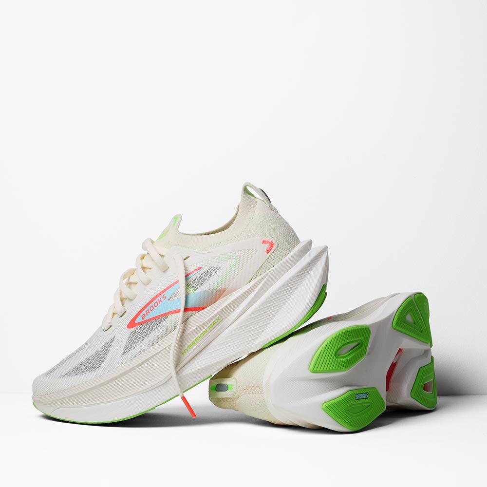 Brooks Hyperion Max 3 Joggesko Dame Beige/Grønn/Rosa