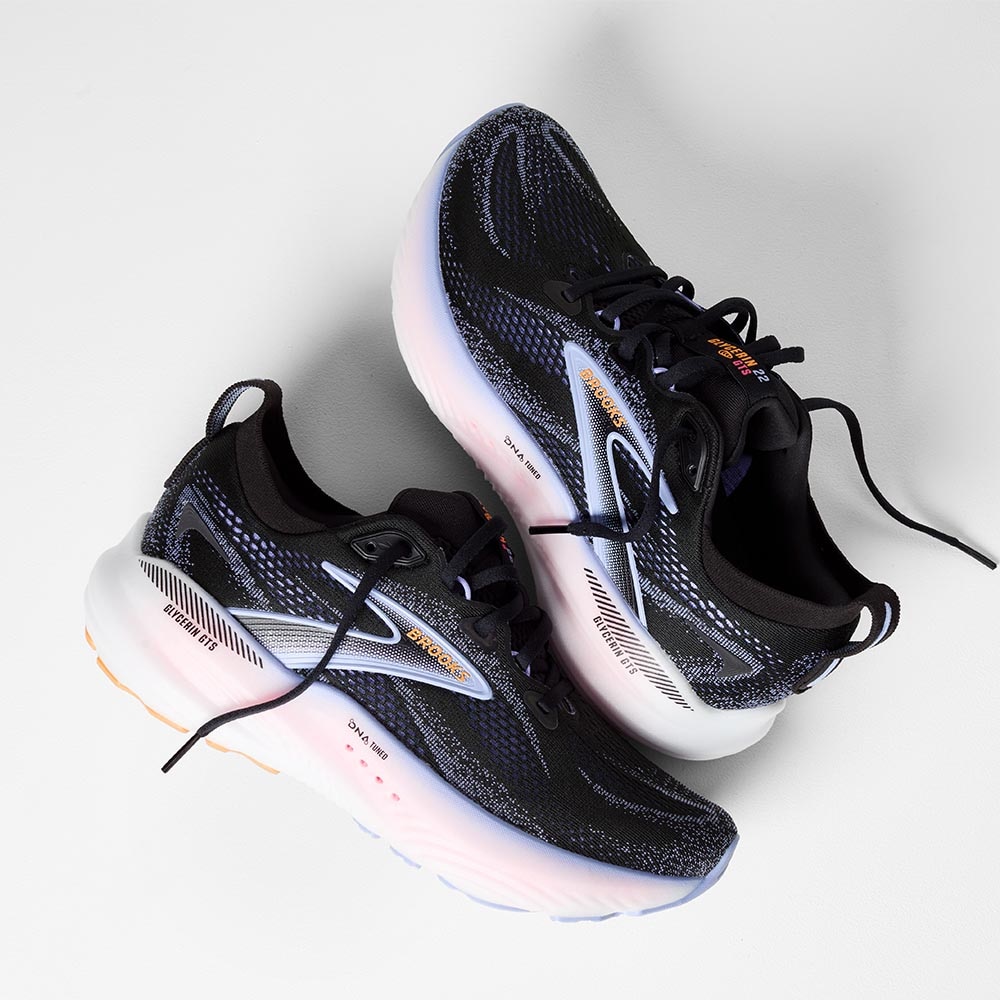 Brooks Glycerin GTS 22 Joggesko Dame Sort/Lilla