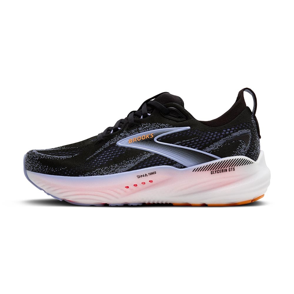 Brooks Glycerin GTS 22 Joggesko Dame Sort/Lilla
