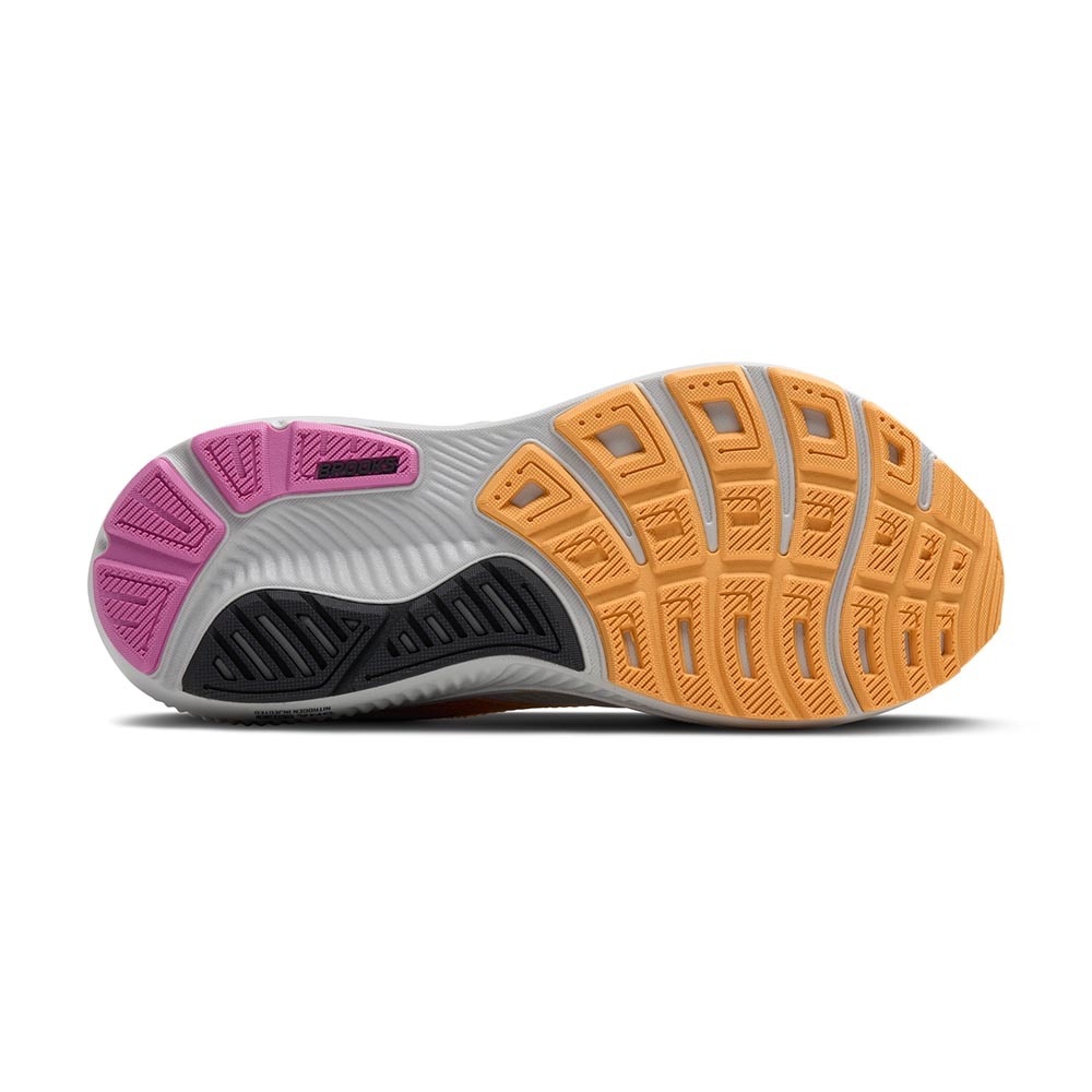 Brooks Ghost 17 Joggesko Dame Hvit/Oransje/Rosa