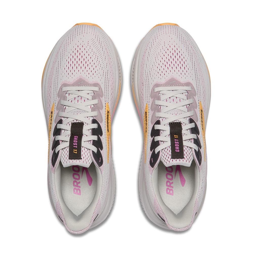 Brooks Ghost 17 Joggesko Dame Hvit/Oransje/Rosa