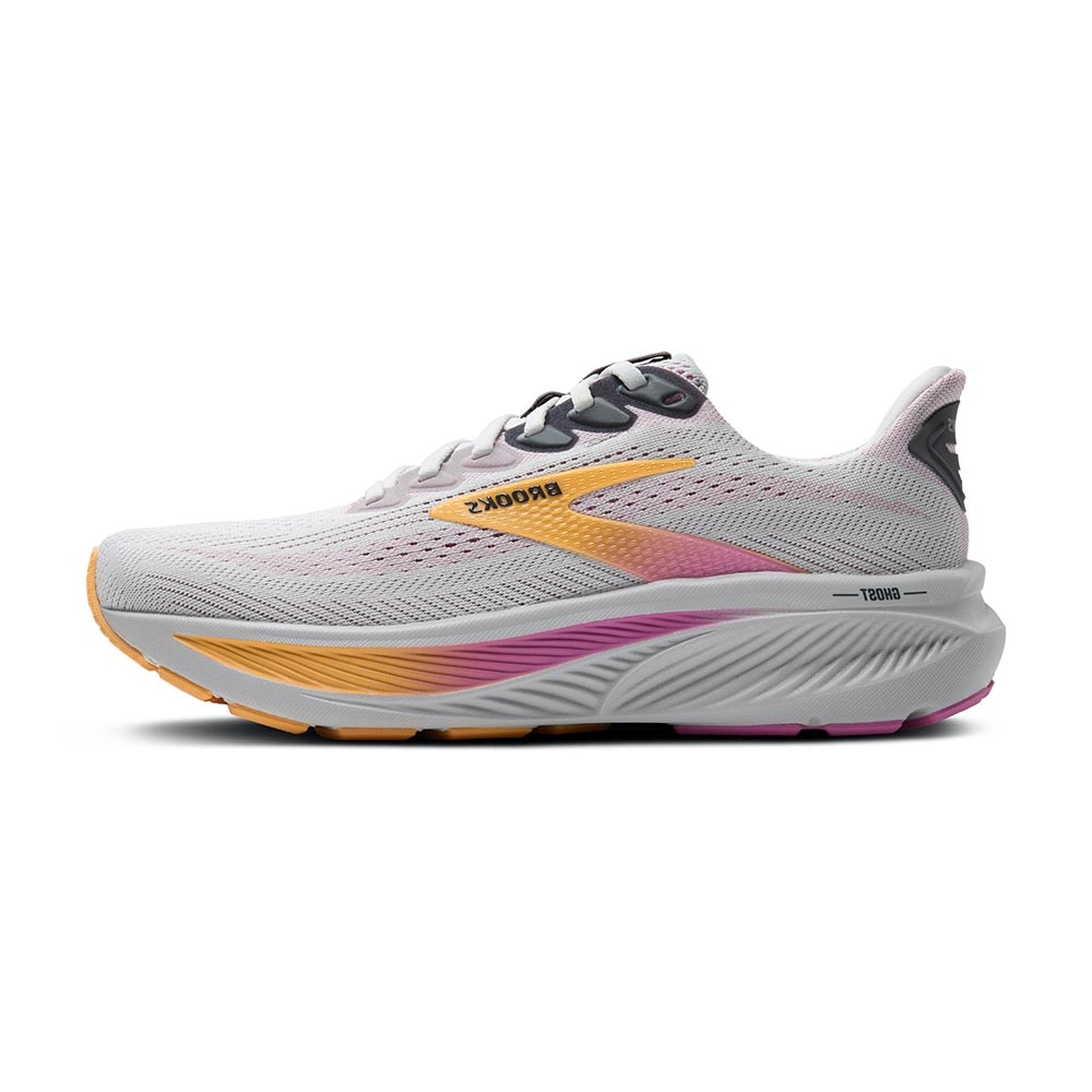 Brooks Ghost 17 Joggesko Dame Hvit/Oransje/Rosa