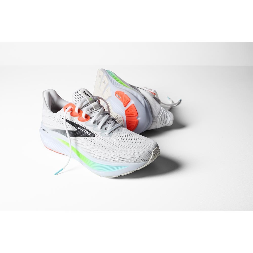 Brooks Ghost 17 Joggesko Herre Hvit/Rosa/Sort