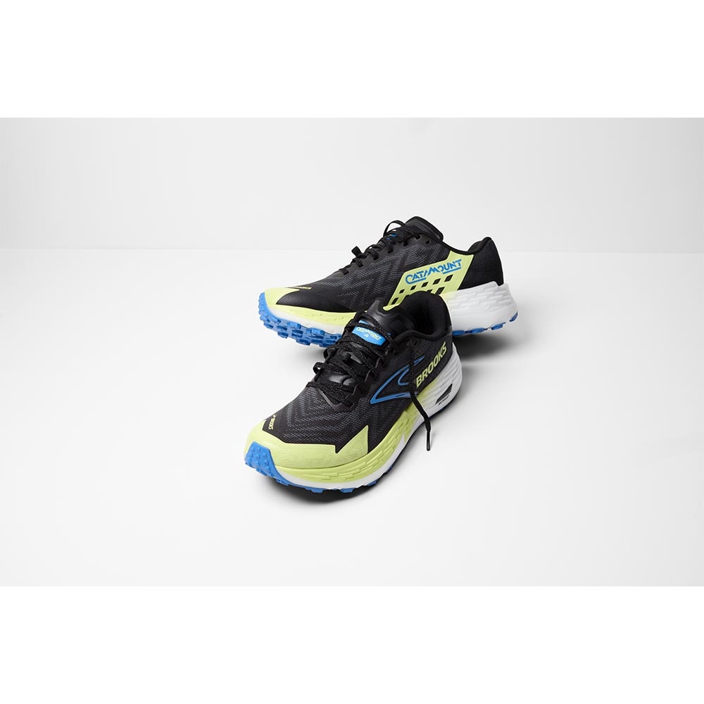 Brooks Catamount 4 Joggesko Herre Sort/Gul/Blå