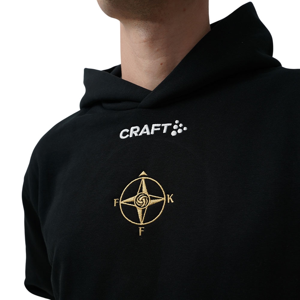 Craft Fredrikstad FK Kompass Hettegenser Barn Sort