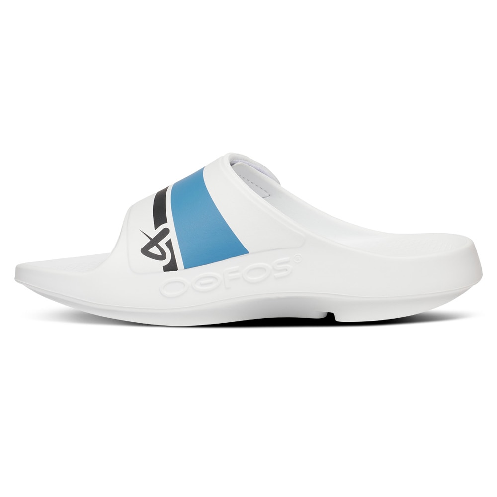 Bauer Oofos Sport Slide Flex Slippers Hvit/Blå
