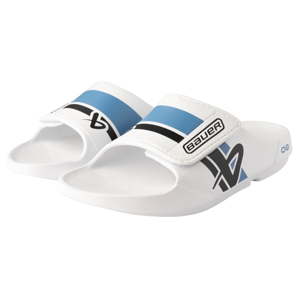 Bauer Oofos Sport Slide Flex Slippers Hvit/Blå