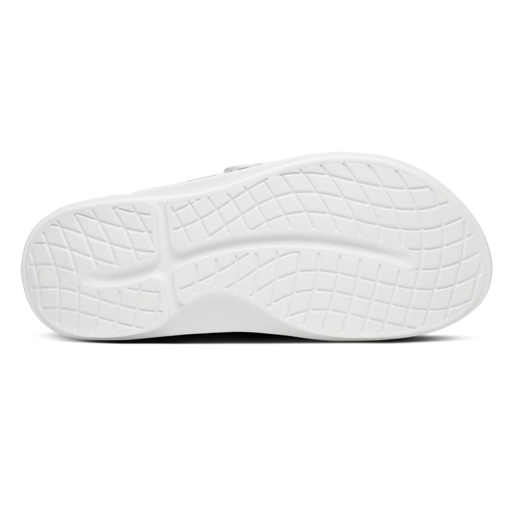 Bauer Oofos Sport Slide Flex Slippers Hvit/Blå