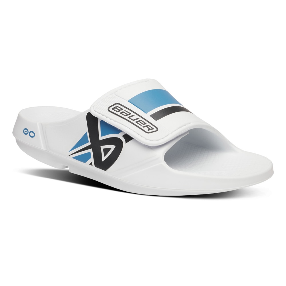 Bauer Oofos Sport Slide Flex Slippers Hvit/Blå