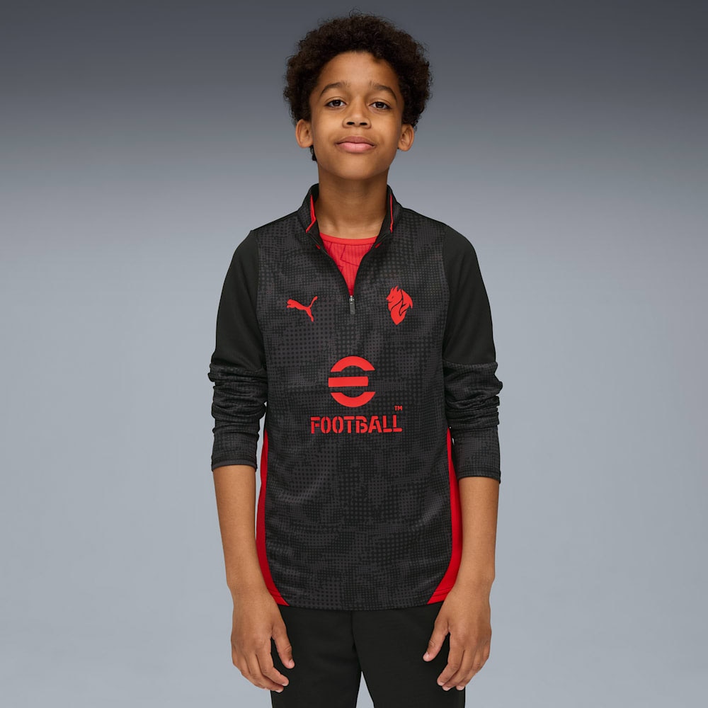 Puma AC Milan Treningsgenser 25/26 Barn Sort/Rød