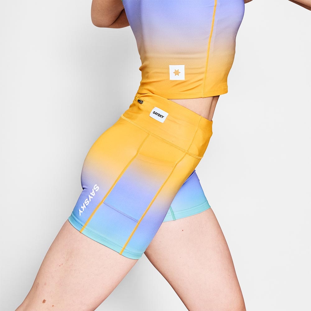 Saysky Drip Dye Combat+ Short Tights 4'' Dame Flerfarget