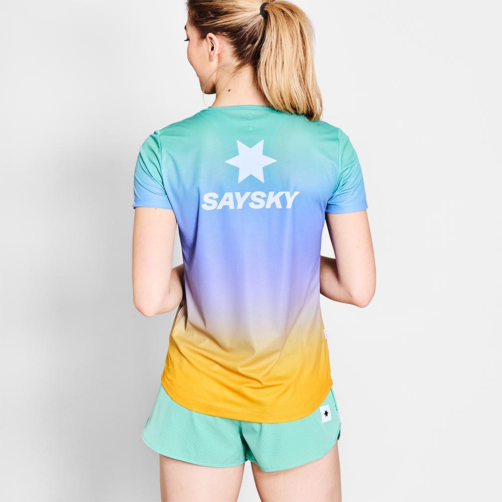 Saysky Drip Dye Flow Kortermet Trøye Dame Flerfarget