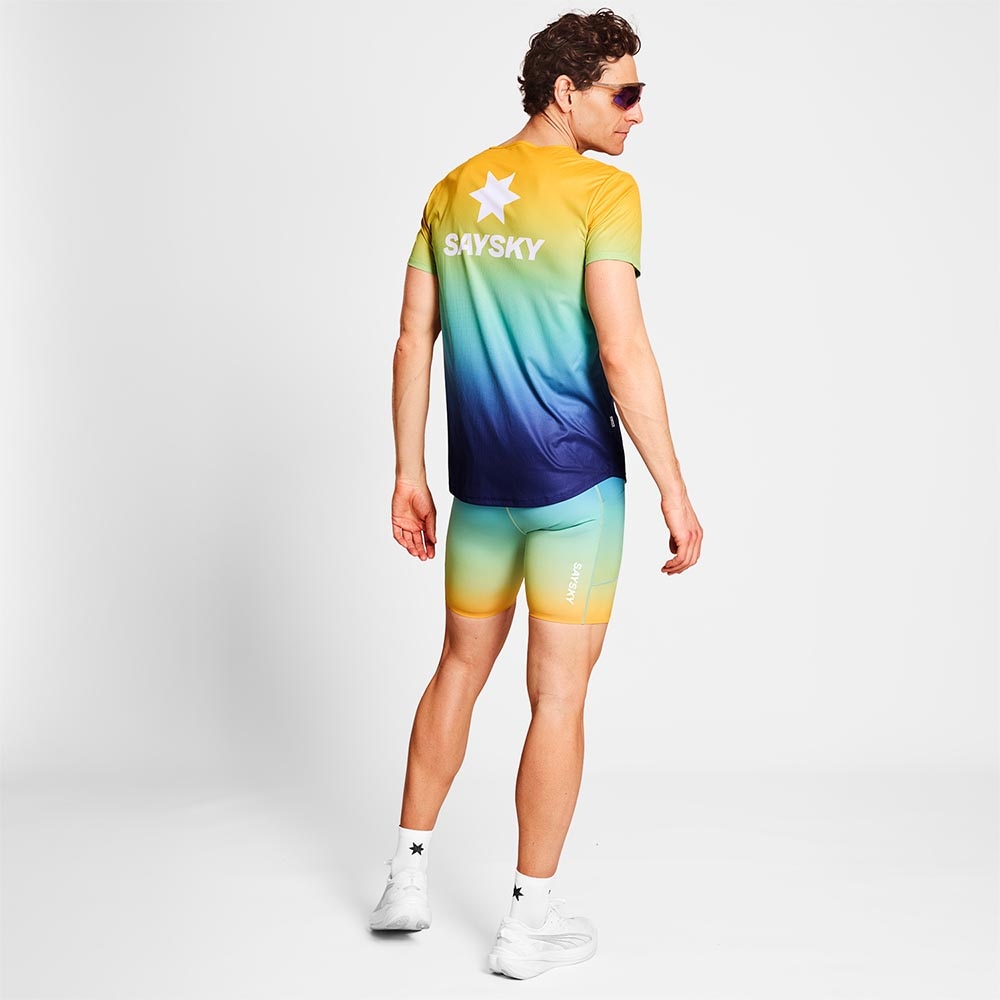 Saysky Drip Dye Combat+ Short Tights 7'' Herre Flerfarget