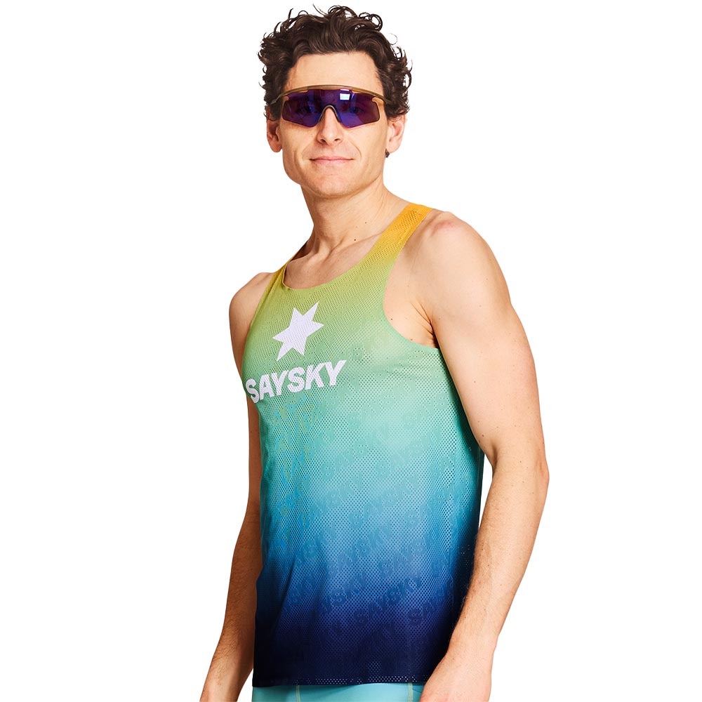Saysky Drip Dye Flow Air Singlet Herre Flerfarget