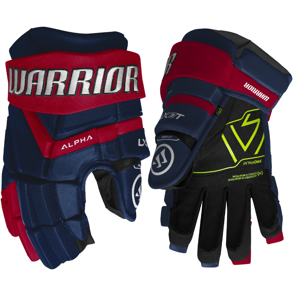 Warrior Alpha LX3T Hockeyhanske Marine/Rød