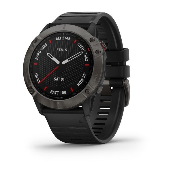 Garmin Fenix 6 X Sapphire Black band GPS Pulsklokke 