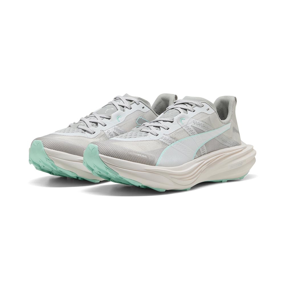 Puma Deviate Nitro Elite Trail Joggesko Dame Grå/Turkis