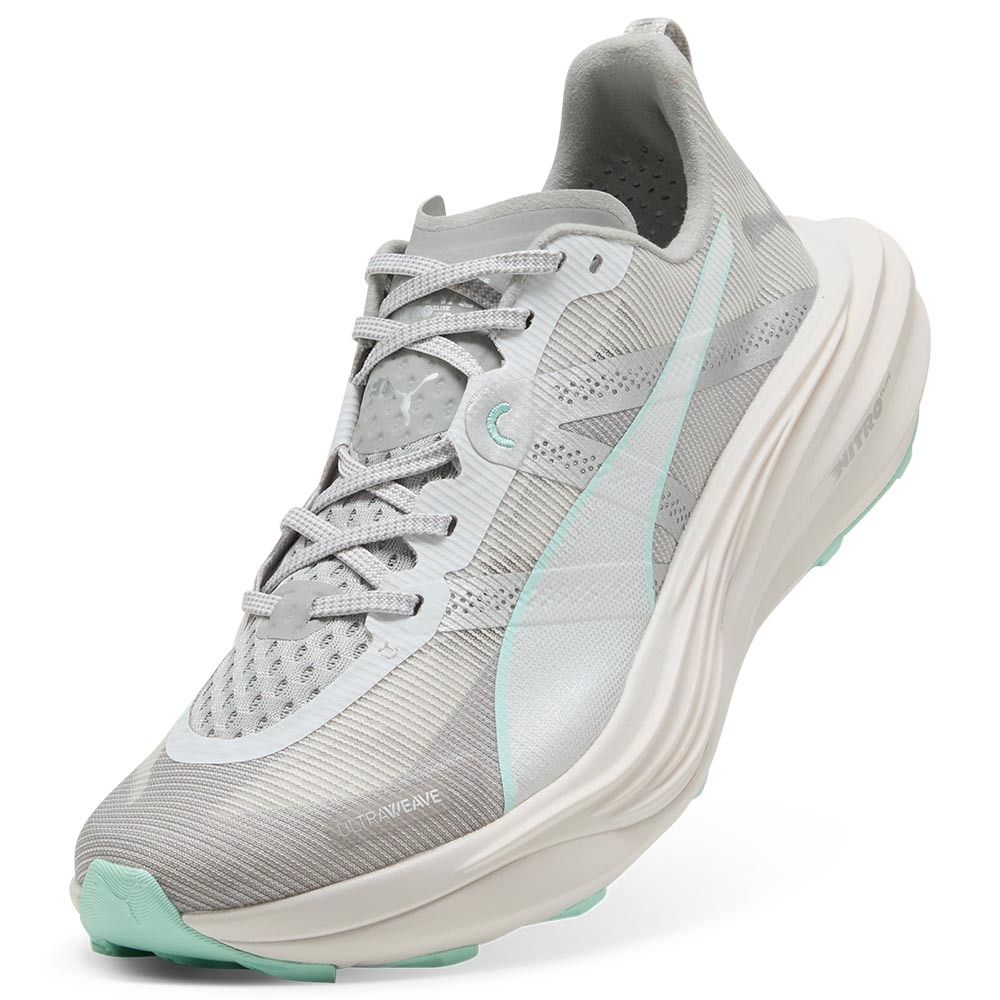 Puma Deviate Nitro Elite Trail Joggesko Dame Grå/Turkis