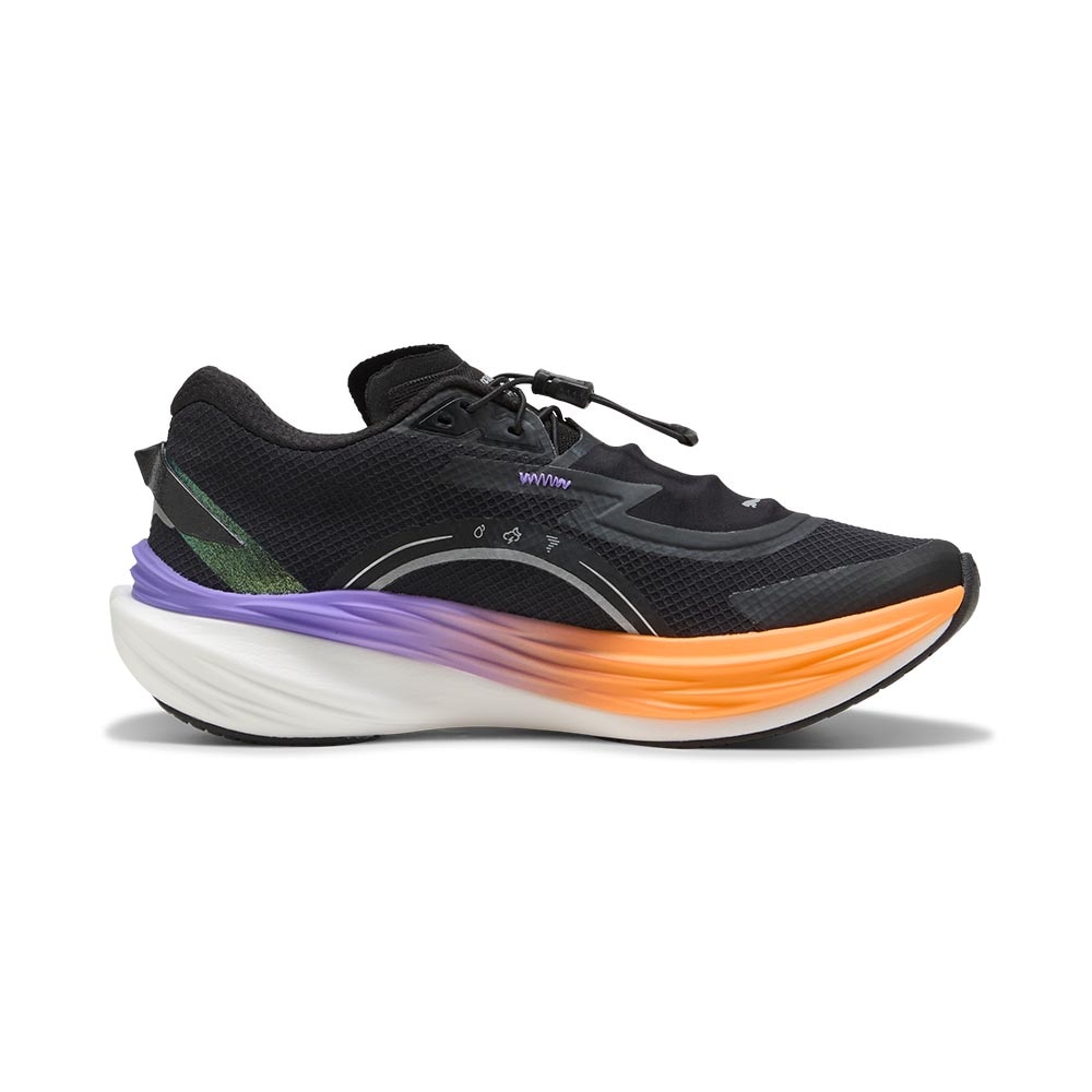 Puma Deviate Nitro 3 WTR+ Joggesko Dame Sort/Oransje/Lilla