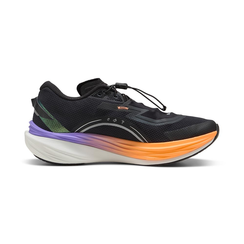 Puma Deviate Nitro 3 WTR+ Joggesko Herre Sort/Oransje/Lilla