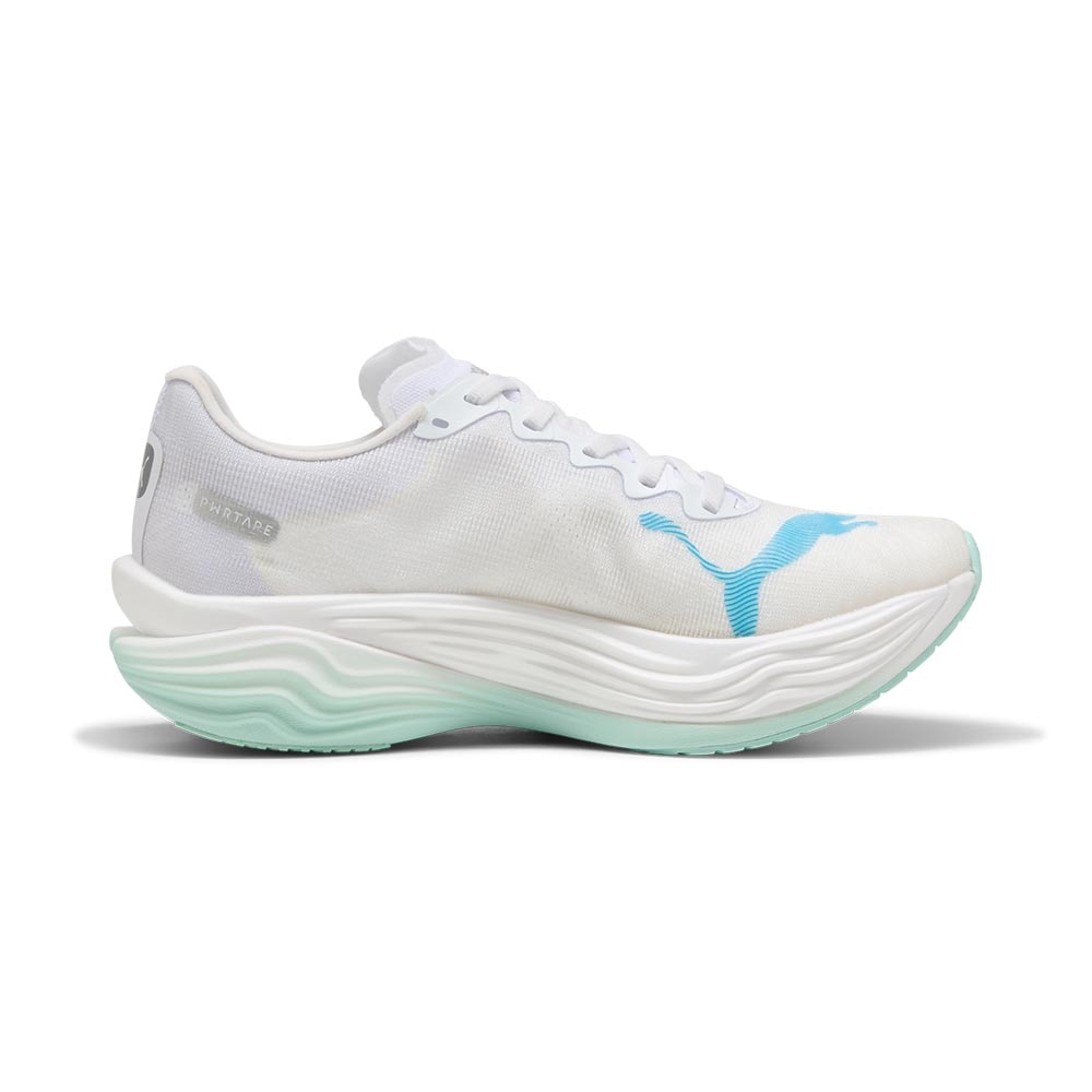 Puma Deviate Nitro Elite 3 Joggesko Dame Hvit/Blå/Turkis