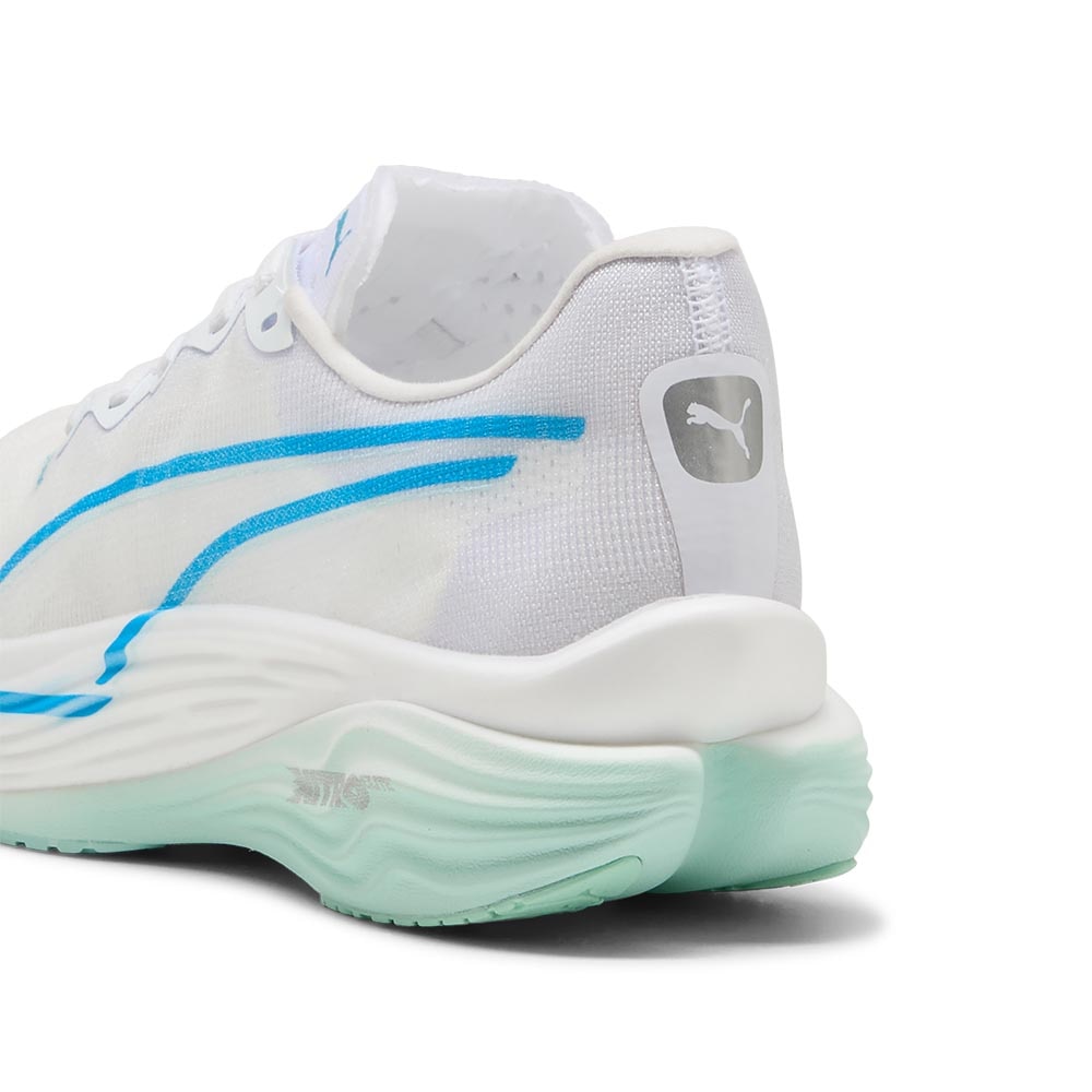 Puma Deviate Nitro Elite 3 Joggesko Dame Hvit/Blå/Turkis