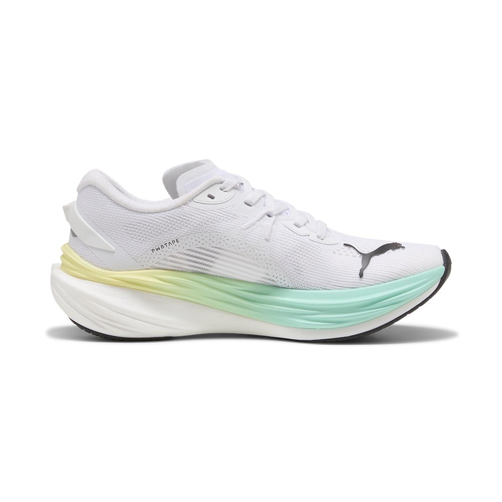 Puma Deviate Nitro 3 Joggesko Dame Hvit/Turkis/Gul