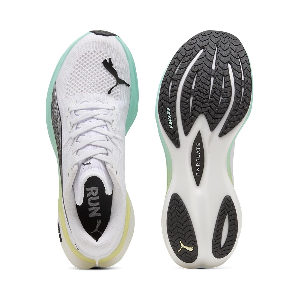 Puma Deviate Nitro 3 Joggesko Dame Hvit/Turkis/Gul